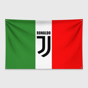 Флаг-баннер с принтом Ronaldo Juventus Italy в Санкт-Петербурге, 100% полиэстер | размер 67 х 109 см, плотность ткани — 95 г/м2; по краям флага есть четыре люверса для крепления | cr7 | cristiano ronaldo | football | juventus | криштиану роналду | роналдо | роналду | футбол | ювентус