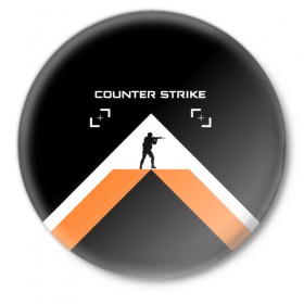 Значок с принтом Counter strike в Санкт-Петербурге,  металл | круглая форма, металлическая застежка в виде булавки | 