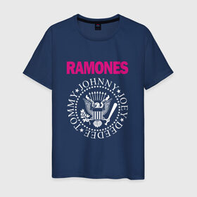 Мужская футболка хлопок с принтом ramones в Санкт-Петербурге, 100% хлопок | прямой крой, круглый вырез горловины, длина до линии бедер, слегка спущенное плечо. | misfits | punk | ramones | панк | рок
