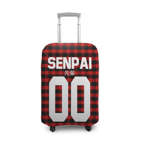 Чехол для чемодана 3D с принтом СЕНПАЙ - SENPAI в Санкт-Петербурге, 86% полиэфир, 14% спандекс | двустороннее нанесение принта, прорези для ручек и колес | ahegao | anime | kawai | kowai | oppai | otaku | senpai | sugoi | waifu | weeaboo | yandere | аниме | ахегао | вайфу | виабу | каваи | ковай | культура | отаку | сенпай | сугои | тренд | яндере