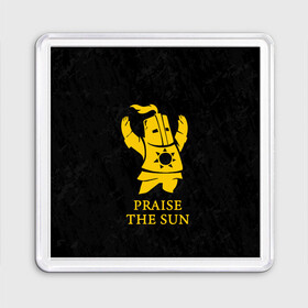 Магнит 55*55 с принтом PRAISE THE SUN | DARK SOULS | ТЁМНЫЕ ДУШИ в Санкт-Петербурге, Пластик | Размер: 65*65 мм; Размер печати: 55*55 мм | Тематика изображения на принте: dark souls | game | gamer | knight | play | player | praise the sun | дарк соулс | доспехи | игры | надпись | рыцарь | темные души