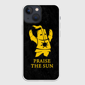 Чехол для iPhone 13 mini с принтом PRAISE THE SUN | DARK SOULS | ТЁМНЫЕ ДУШИ в Санкт-Петербурге,  |  | dark souls | game | gamer | knight | play | player | praise the sun | дарк соулс | доспехи | игры | надпись | рыцарь | темные души