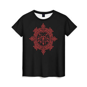 Женская футболка 3D с принтом The Witcher в Санкт-Петербурге, 100% полиэфир ( синтетическое хлопкоподобное полотно) | прямой крой, круглый вырез горловины, длина до линии бедер | witcher | ведьмак | волк