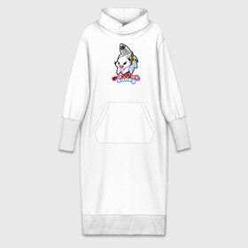 Платье удлиненное хлопок с принтом Rocket bunny в Санкт-Петербурге,  |  | 240sx | bunny | nissan | rocket | toyota | кролик | ниссан | тойота