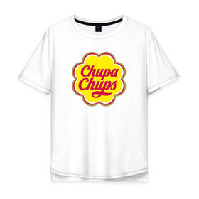 Мужская футболка хлопок Oversize с принтом Chupa-Chups в Санкт-Петербурге, 100% хлопок | свободный крой, круглый ворот, “спинка” длиннее передней части | Тематика изображения на принте: chupa | chupa chups