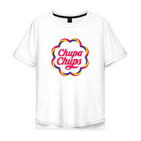 Мужская футболка хлопок Oversize с принтом Chupa-Chups color в Санкт-Петербурге, 100% хлопок | свободный крой, круглый ворот, “спинка” длиннее передней части | Тематика изображения на принте: chupa | chupa chups