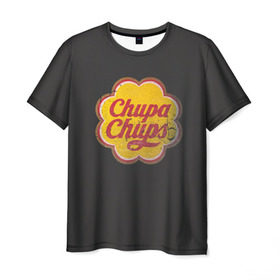 Мужская футболка 3D с принтом Chupa-Chups retro в Санкт-Петербурге, 100% полиэфир | прямой крой, круглый вырез горловины, длина до линии бедер | Тематика изображения на принте: chupa | chupa chups