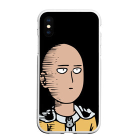 Чехол для iPhone XS Max матовый с принтом One-Punch Man Ванпачмен в Санкт-Петербурге, Силикон | Область печати: задняя сторона чехла, без боковых панелей | onepunch | аниме | анимэ  | вапначмен | генос | пачмен