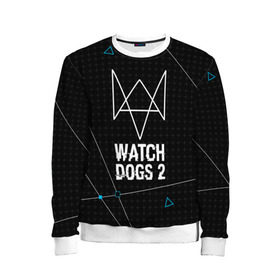 Детский свитшот 3D с принтом WATCH DOGS 2 в Санкт-Петербурге, 100% полиэстер | свободная посадка, прямой крой, мягкая тканевая резинка на рукавах и понизу свитшота | action | ct os | ded sec | fox | gamer | hacker | player | watch dogs | watch dogs 2 | знак лиса | хакер