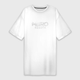 Платье-футболка хлопок с принтом METRO EXODUS в Санкт-Петербурге,  |  | exodus | horror | metro exodus | survival | игры | исход | метро | метро 2035