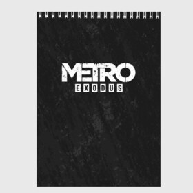 Скетчбук с принтом METRO EXODUS в Санкт-Петербурге, 100% бумага
 | 48 листов, плотность листов — 100 г/м2, плотность картонной обложки — 250 г/м2. Листы скреплены сверху удобной пружинной спиралью | exodus | horror | metro exodus | survival | игры | исход | метро | метро 2035