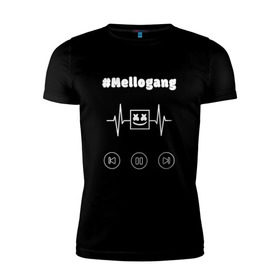 Мужская футболка премиум с принтом Mellogang в Санкт-Петербурге, 92% хлопок, 8% лайкра | приталенный силуэт, круглый вырез ворота, длина до линии бедра, короткий рукав | Тематика изображения на принте: 