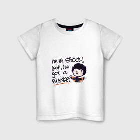 Детская футболка хлопок с принтом Шерлок в Санкт-Петербурге, 100% хлопок | круглый вырез горловины, полуприлегающий силуэт, длина до линии бедер | sherlock | бенедикт камбербэтч | мартин фримен | шерлок