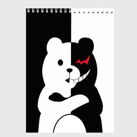 Скетчбук с принтом MONOKUMA в Санкт-Петербурге, 100% бумага
 | 48 листов, плотность листов — 100 г/м2, плотность картонной обложки — 250 г/м2. Листы скреплены сверху удобной пружинной спиралью | anime | bear | black  white | minomi | monokuma | pink | rabbit | school | аниме | главарь | миноми | монокума | черно белый | школа