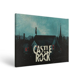 Холст прямоугольный с принтом Castle Rock в Санкт-Петербурге, 100% ПВХ |  | castle rock | hulu | билл скарсгард | дж.дж. абрамс | касл рок | кубик в кубе | стивен кинг | шоушенк