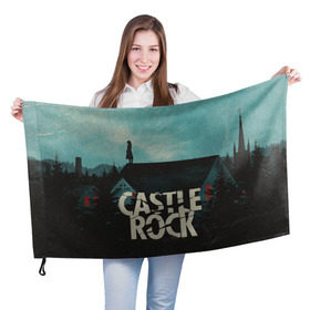 Флаг 3D с принтом Castle Rock в Санкт-Петербурге, 100% полиэстер | плотность ткани — 95 г/м2, размер — 67 х 109 см. Принт наносится с одной стороны | castle rock | hulu | билл скарсгард | дж.дж. абрамс | касл рок | кубик в кубе | стивен кинг | шоушенк