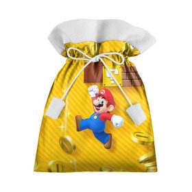 Подарочный 3D мешок с принтом Супер Марио в Санкт-Петербурге, 100% полиэстер | Размер: 29*39 см | bros | donkey kong | mario | super | игра | марио | офф | спин | супер | тоад
