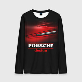 Мужской лонгслив 3D с принтом Porsche design в Санкт-Петербурге, 100% полиэстер | длинные рукава, круглый вырез горловины, полуприлегающий силуэт | auto | porsche | porsche ag | авто | автомобиль | дизайн | машина | порше | суперкар | тачка