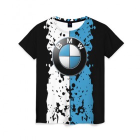 Женская футболка 3D с принтом BMW sign в Санкт-Петербурге, 100% полиэфир ( синтетическое хлопкоподобное полотно) | прямой крой, круглый вырез горловины, длина до линии бедер | auto | bmw | logo | автомобиль | бмв | логотип | машина | эмблема