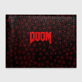 Обложка для студенческого билета с принтом DOOM | ДУМ в Санкт-Петербурге, натуральная кожа | Размер: 11*8 см; Печать на всей внешней стороне | devil | doom | hell | mark of the doom slayer | slayer | ад | гарнил | дум | знаки | иероглифы | компьютерные игры 2019 | преисподняя | символ | солдат