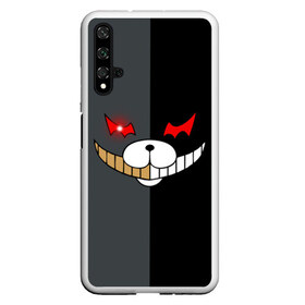 Чехол для Honor 20 с принтом KUROKUMA x MONOKUMA в Санкт-Петербурге, Силикон | Область печати: задняя сторона чехла, без боковых панелей | anime | bear | black  white | danganronpa | kurokuma | monodam | monokuma | monomi | monotaro | pink | rabbit | school | shirokuma | аниме | главарь | мoноми | монокума | черно белый | школа