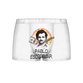 Мужские трусы 3D с принтом Pablo Escobar в Санкт-Петербурге, 50% хлопок, 50% полиэстер | классическая посадка, на поясе мягкая тканевая резинка | Тематика изображения на принте: escobar | loving pablo | эскобар