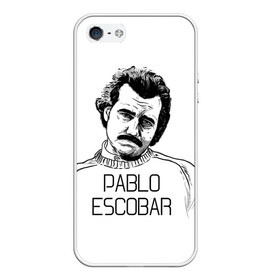 Чехол для iPhone 5/5S матовый с принтом Pablo Escobar в Санкт-Петербурге, Силикон | Область печати: задняя сторона чехла, без боковых панелей | escobar | loving pablo | эскобар