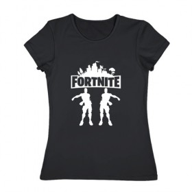 Женская футболка хлопок с принтом FLOSS LIKE A BOSS в Санкт-Петербурге, 100% хлопок | прямой крой, круглый вырез горловины, длина до линии бедер, слегка спущенное плечо | dance | floss like a boss | fortnite | swag | танец