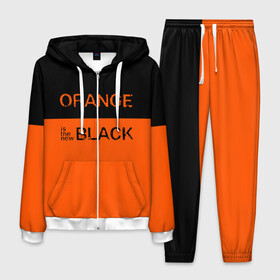 Мужской костюм 3D с принтом Orange Is the New Black в Санкт-Петербурге, 100% полиэстер | Манжеты и пояс оформлены тканевой резинкой, двухслойный капюшон со шнурком для регулировки, карманы спереди | orange is the new black | оранжевый  хит сезона