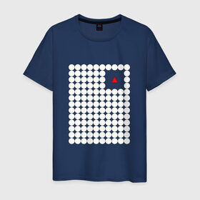 Мужская футболка хлопок с принтом Взаперти в Санкт-Петербурге, 100% хлопок | прямой крой, круглый вырез горловины, длина до линии бедер, слегка спущенное плечо. | круги | минимализм | треугольник