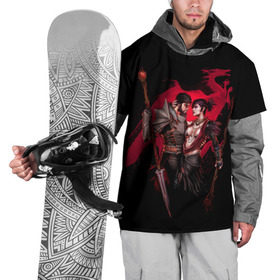 Накидка на куртку 3D с принтом Dragon Age. Морриган и Хоук в Санкт-Петербурге, 100% полиэстер |  | Тематика изображения на принте: hawke | morrigan | rpg | рпг | фентези