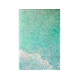 Обложка для паспорта матовая кожа с принтом Облако в Санкт-Петербурге, натуральная матовая кожа | размер 19,3 х 13,7 см; прозрачные пластиковые крепления | Тематика изображения на принте: абстракт | вектор | звезды | зеленый | красиво | небо | облако | синий | узор