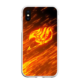 Чехол для iPhone XS Max матовый с принтом FAIRY TAIL NATSU DRAGNEEL ХВОСТ ФЕИ в Санкт-Петербурге, Силикон | Область печати: задняя сторона чехла, без боковых панелей | Тематика изображения на принте: fairy tail | фейри теил | хвост феи