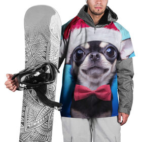 Накидка на куртку 3D с принтом рождество в Санкт-Петербурге, 100% полиэстер |  | Тематика изображения на принте: dog | happy new year | бантик | взгляд | глаза | новый год | пинчер | праздник | санта клаус | собака | той терьер