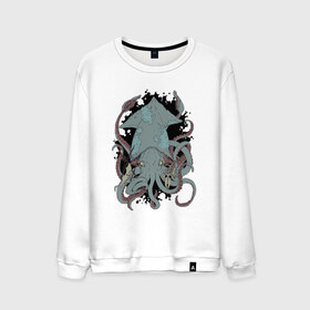 Мужской свитшот хлопок с принтом Kraken в Санкт-Петербурге, 100% хлопок |  | kraken | octopus | кальмар | кракен | осьминог