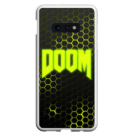 Чехол для Samsung S10E с принтом DOOM в Санкт-Петербурге, Силикон | Область печати: задняя сторона чехла, без боковых панелей | devil | doom | hell | mark of the doom slayer | slayer | ад | гарнил | дум | знаки | иероглифы | компьютерные игры 2019 | преисподняя | символ | солдат