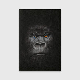 Обложка для паспорта матовая кожа с принтом Горилла 3D в Санкт-Петербурге, натуральная матовая кожа | размер 19,3 х 13,7 см; прозрачные пластиковые крепления | Тематика изображения на принте: горилла | животные | обезьянка