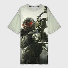 Платье-футболка 3D с принтом Crysis в Санкт-Петербурге,  |  | crysis | warhead | wars | гамма | инопланетян | кризис | лазер | наногранаты | нанокостюм | оружия | прицел | экзоскелет
