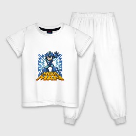 Детская пижама хлопок с принтом Megaman в Санкт-Петербурге, 100% хлопок |  брюки и футболка прямого кроя, без карманов, на брюках мягкая резинка на поясе и по низу штанин
 | 