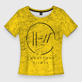 Женская футболка 3D Slim с принтом TWENTY ONE PILOTS | 21 PILOTS | TOP в Санкт-Петербурге,  |  | 21 pilots | 21p | music | rock | top | trench | twenty one pilots | группа | музыка | рок