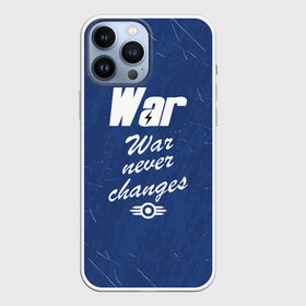 Чехол для iPhone 13 Pro Max с принтом WAR NEVER CHANGES в Санкт-Петербурге,  |  | Тематика изображения на принте: 101 | 111 | 76 | atom cats | bethesda | brotherhood of steel | fallout | nuka cola | outcast | tunnel snakes | vault | war | братство стали | бункер | война | убежище | фолаут | фоллаут | ядеркола