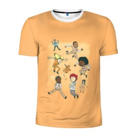 Мужская футболка 3D спортивная с принтом Orange Is the New Black. в Санкт-Петербурге, 100% полиэстер с улучшенными характеристиками | приталенный силуэт, круглая горловина, широкие плечи, сужается к линии бедра | Тематика изображения на принте: 
