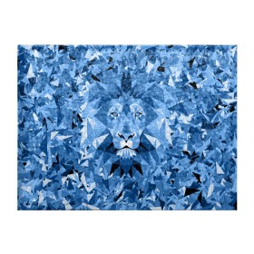 Обложка для студенческого билета с принтом Сине-бело-голубой лев в Санкт-Петербурге, натуральная кожа | Размер: 11*8 см; Печать на всей внешней стороне | fczp | spb | zenit | белый | геометрия | зенит | питер | санкт петербург | синий | спб | треугольники