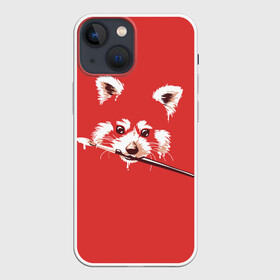 Чехол для iPhone 13 mini с принтом Красная панда в Санкт-Петербурге,  |  | енот | кисть | лиса | малая панда | художник