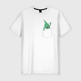 Мужская футболка премиум с принтом Green в Санкт-Петербурге, 92% хлопок, 8% лайкра | приталенный силуэт, круглый вырез ворота, длина до линии бедра, короткий рукав | anime | mob psycho 100 | shigeo kageyama | аниме | моб психо 100