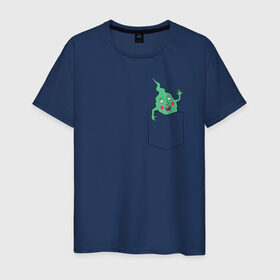 Мужская футболка хлопок с принтом Green в Санкт-Петербурге, 100% хлопок | прямой крой, круглый вырез горловины, длина до линии бедер, слегка спущенное плечо. | anime | mob psycho 100 | shigeo kageyama | аниме | моб психо 100