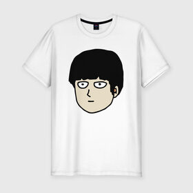 Мужская футболка премиум с принтом Моб в Санкт-Петербурге, 92% хлопок, 8% лайкра | приталенный силуэт, круглый вырез ворота, длина до линии бедра, короткий рукав | anime | mob psycho 100 | shigeo kageyama | аниме | моб психо 100