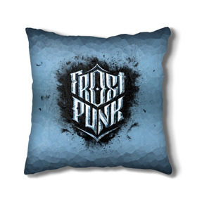 Подушка 3D с принтом Frostpunk Logo в Санкт-Петербурге, наволочка – 100% полиэстер, наполнитель – холлофайбер (легкий наполнитель, не вызывает аллергию). | состоит из подушки и наволочки. Наволочка на молнии, легко снимается для стирки | frost punk | frostpunk | фрост панк | фростпанк