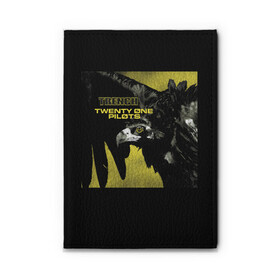 Обложка для автодокументов с принтом Twenty one pilots - trench в Санкт-Петербурге, натуральная кожа |  размер 19,9*13 см; внутри 4 больших “конверта” для документов и один маленький отдел — туда идеально встанут права | 21 pilots | 3d                                                        twenty one pilots | jumpsuit | nico and the niners | trench | trench 3d | twenty one pilots