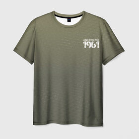 Мужская футболка 3D с принтом #Нашкосмос 1961 в Санкт-Петербурге, 100% полиэфир | прямой крой, круглый вырез горловины, длина до линии бедер | армия | гагарин | градиент | защитная | зеленая | космос | ссср | хаки